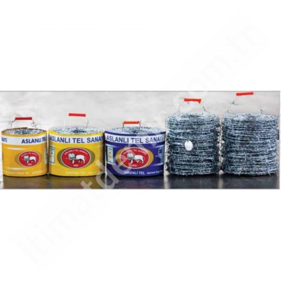 ASLANLI DİKENLİ TEL 250 MT 1,5 X 1,7MM ASLANLI DİKENLİ TEL 250 MT 1,5 X 1,7MM