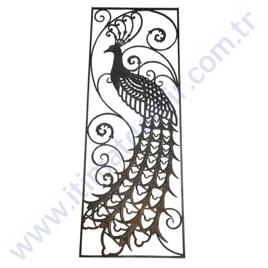 MÇM 1349 Ferforje Döküm Korkuluk Panel Tavus Kuşu Sağ 60x160 cm