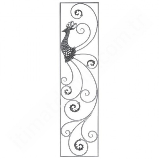 MÇM 1382 Ferforje Döküm Korkuluk Panel Tavus Kuşu Sağ 40x160 cm MÇM 1382 Ferforje Döküm Korkuluk Panel Tavus Kuşu Sağ 40x160 cm