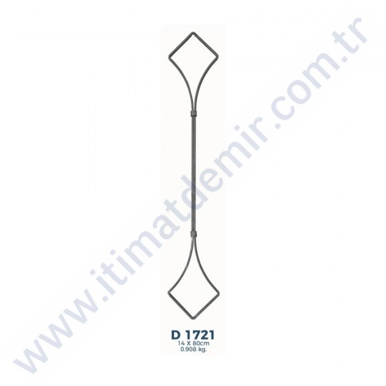 D1721 Ferforje Dekoratif Çubuk Motif 80cm