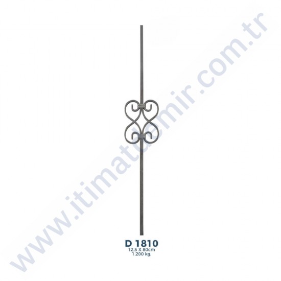 D1810 Ferforje Dekoratif Çubuk Motif 80cm