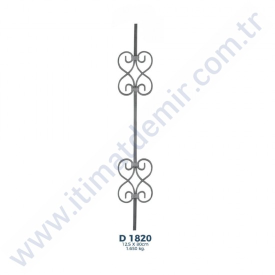 D1820 Ferforje Dekoratif Çubuk Motif 80cm
