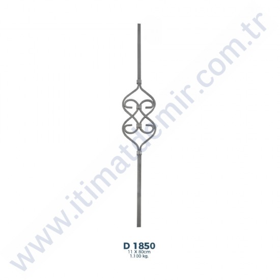 D1850 Ferforje Dekoratif Çubuk Motif 80cm