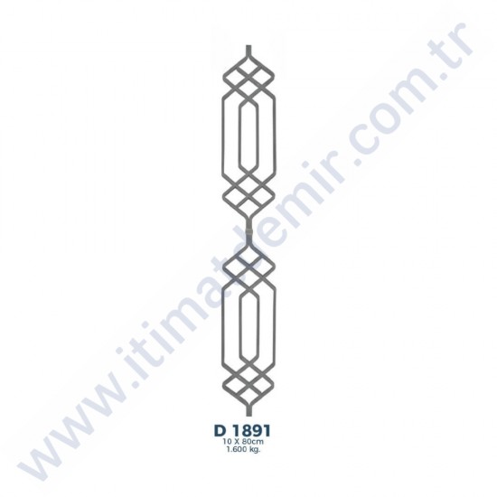 D1891 Ferforje Dekoratif Çubuk Motif 80cm