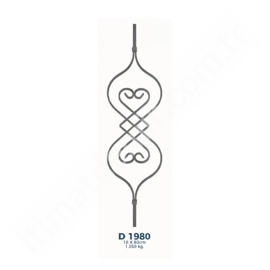 D1980 Ferforje Dekoratif Çubuk Motif 80cm D1980 Ferforje Dekoratif Çubuk Motif 80cm