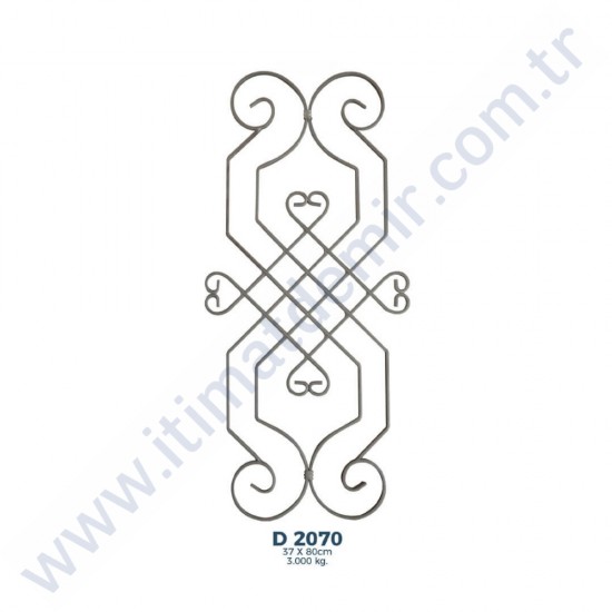 D2070 Ferforje Dekoratif Çubuk Motif 80cm