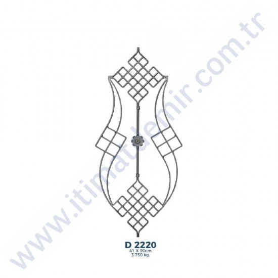 D2220 Ferforje Dekoratif Çubuk Motif 80cm