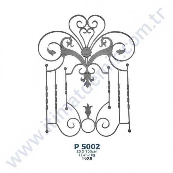 P5002 Ferforje Dekoratif Panel Motif 100x80cm