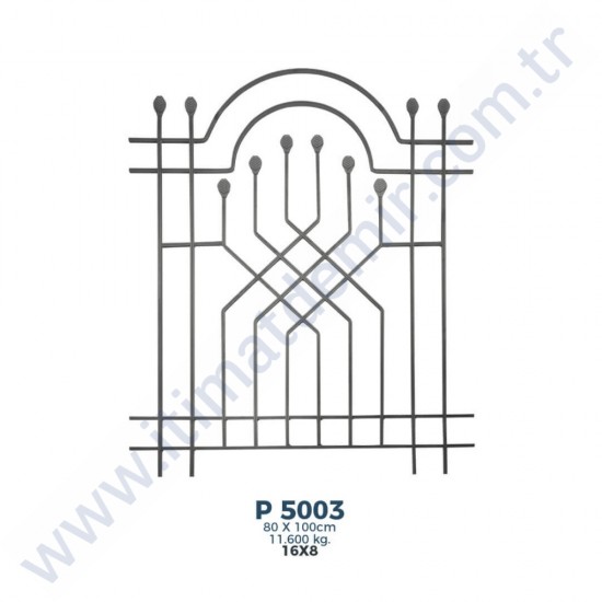 P5003 Ferforje Dekoratif Panel Motif 100x80cm