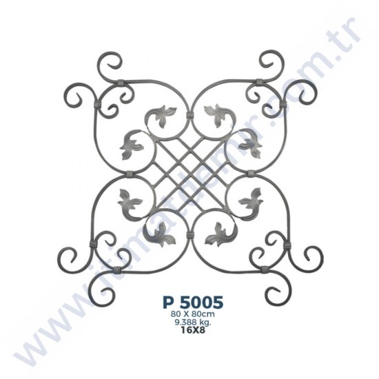 P5005 Ferforje Dekoratif Panel Motif 80x80cm