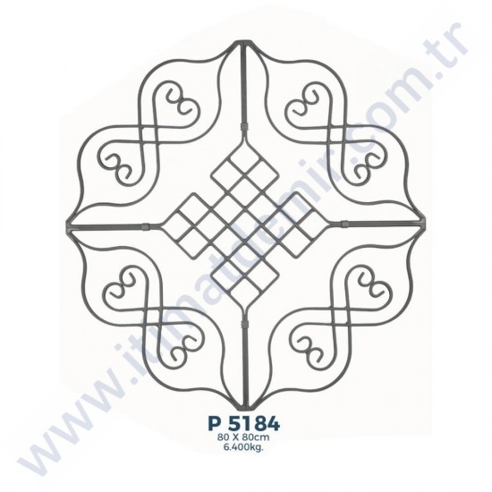 P5184 Ferforje Dekoratif Panel Motif 80x80cm