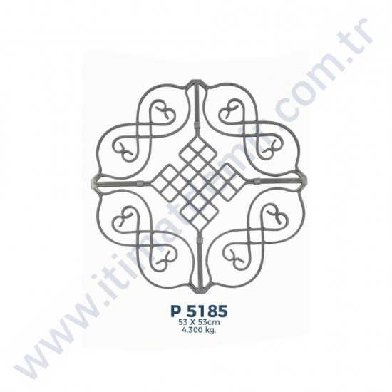 P5185 Ferforje Dekoratif Panel Motif 53x53cm