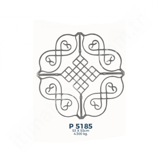 P5185 Ferforje Dekoratif Panel Motif 53x53cm P5185 Ferforje Dekoratif Panel Motif 53x53cm