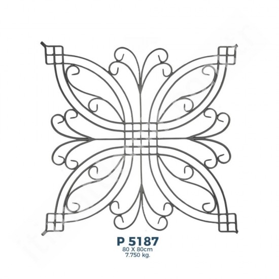 P5187 Ferforje Dekoratif Panel Motif 80x80cm P5187 Ferforje Dekoratif Panel Motif 80x80cm