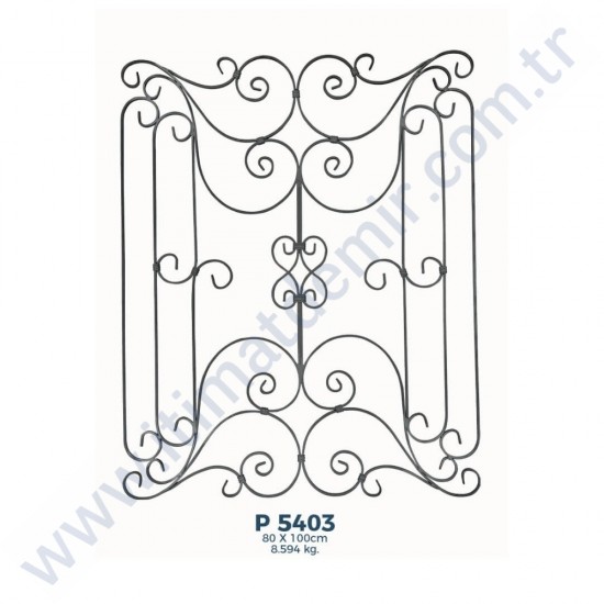 P5403 Ferforje Dekoratif Panel Motif 100x80cm