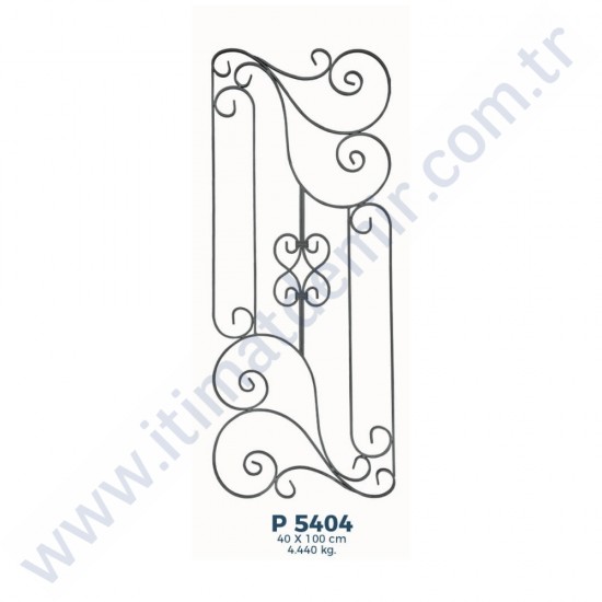P5404 Ferforje Dekoratif Panel Motif 100x40cm