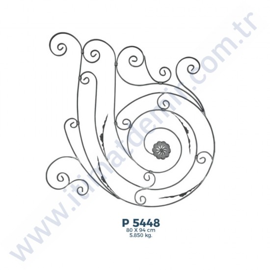 P5448 Ferforje Dekoratif Panel Motif 94x80cm