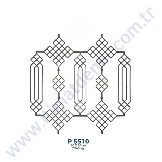 P5510 Ferforje Dekoratif Panel Motif 80x80cm