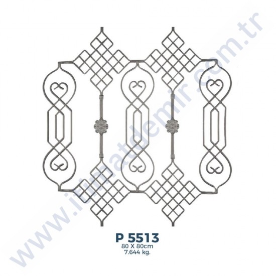 P5513 Ferforje Dekoratif Panel Motif 80x80cm