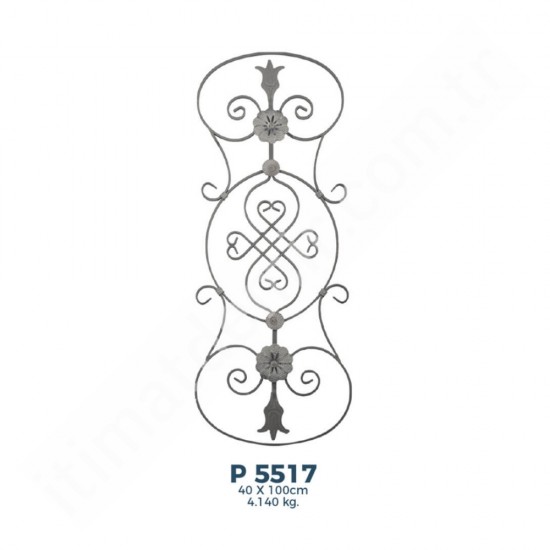 P5517 Ferforje Dekoratif Panel Motif 100x40cm P5517 Ferforje Dekoratif Panel Motif 100x40cm
