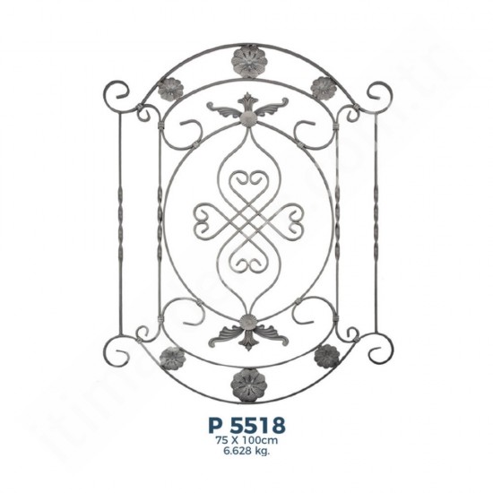 P5518 Ferforje Dekoratif Panel Motif 100x75cm P5518 Ferforje Dekoratif Panel Motif 100x75cm