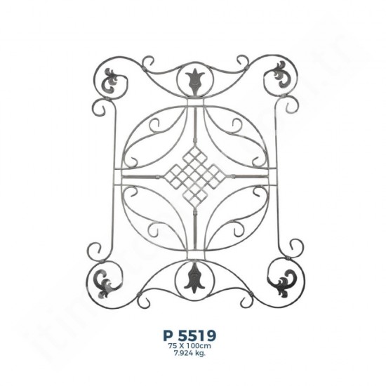 P5519 Ferforje Dekoratif Panel Motif 100x75cm P5519 Ferforje Dekoratif Panel Motif 100x75cm
