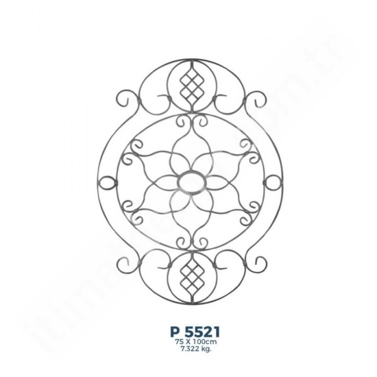 P5521 Ferforje Dekoratif Panel Motif 100x75cm P5521 Ferforje Dekoratif Panel Motif 100x75cm
