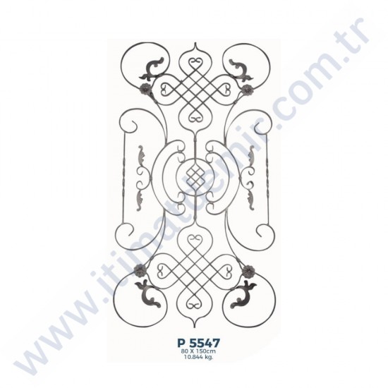 P5547 Ferforje Dekoratif Panel Motif 150x80cm