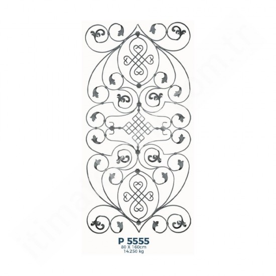 P5555 Ferforje Dekoratif Panel Motif 160x80cm P5555 Ferforje Dekoratif Panel Motif 160x80cm