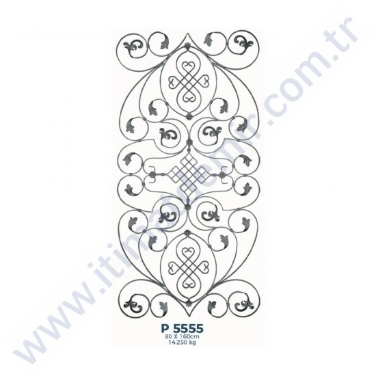 P5555 Ferforje Dekoratif Panel Motif 160x80cm