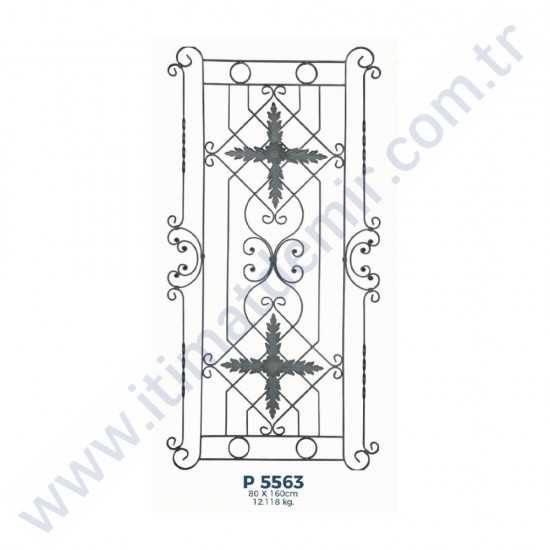 P5563 Ferforje Dekoratif Panel Motif 160x80cm
