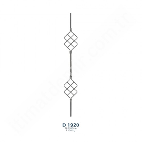 D1920 Ferforje Dekoratif Çubuk Motif 80cm