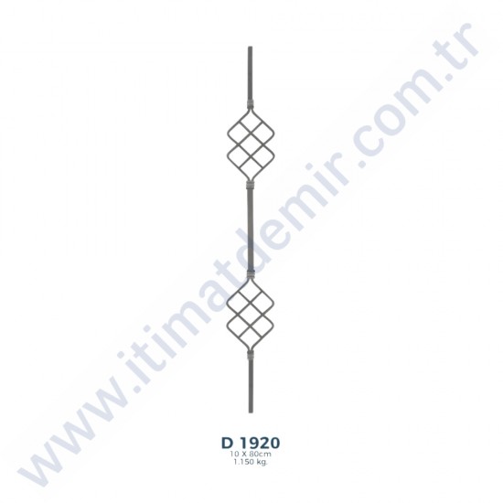 D1920 Ferforje Dekoratif Çubuk Motif 80cm