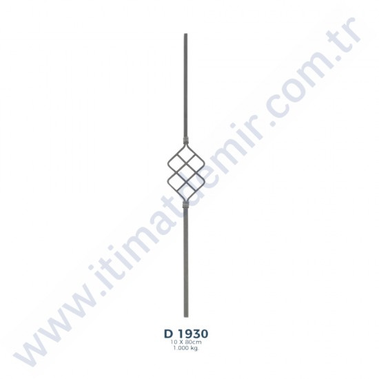 D1930 Ferforje Dekoratif Çubuk Motif 80cm