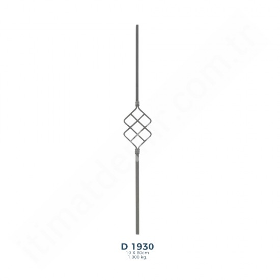 D1930 Ferforje Dekoratif Çubuk Motif 80cm