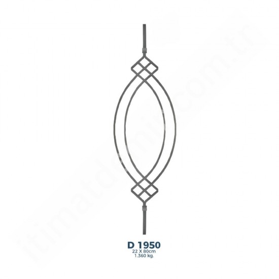 D1950 Ferforje Dekoratif Çubuk Motif 80cm D1950 Ferforje Dekoratif Çubuk Motif 80cm