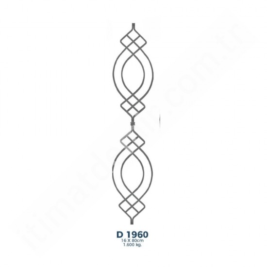 D1960 Ferforje Dekoratif Çubuk Motif 80cm D1960 Ferforje Dekoratif Çubuk Motif 80cm
