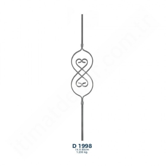 D1998 Ferforje Dekoratif Çubuk Motif 80cm D1998 Ferforje Dekoratif Çubuk Motif 80cm