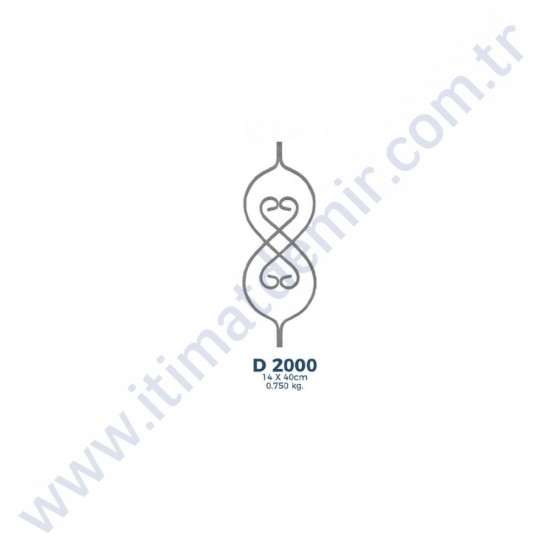 D2000 Ferforje Dekoratif Ara Parça Motif 40cm