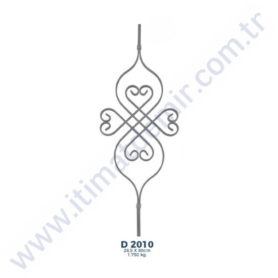 D2010 Ferforje Dekoratif Çubuk Motif 80cm