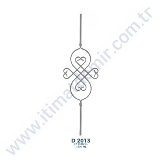 D2013 Ferforje Dekoratif Çubuk Motif 80cm