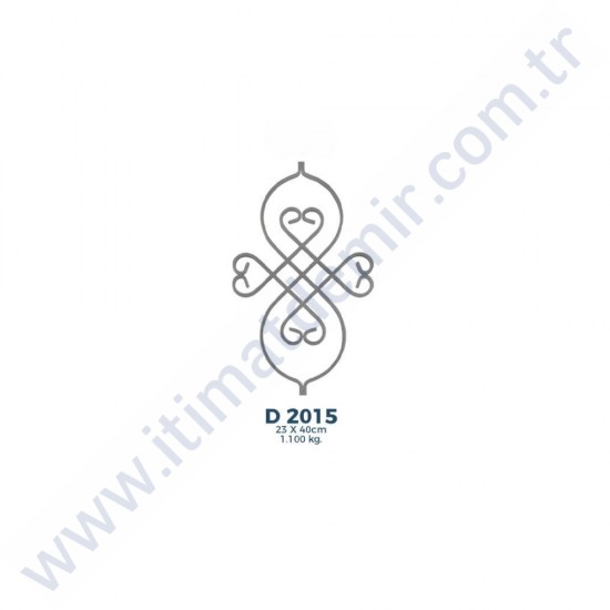 D2015 Ferforje Dekoratif Ara Parça Motif 40cm