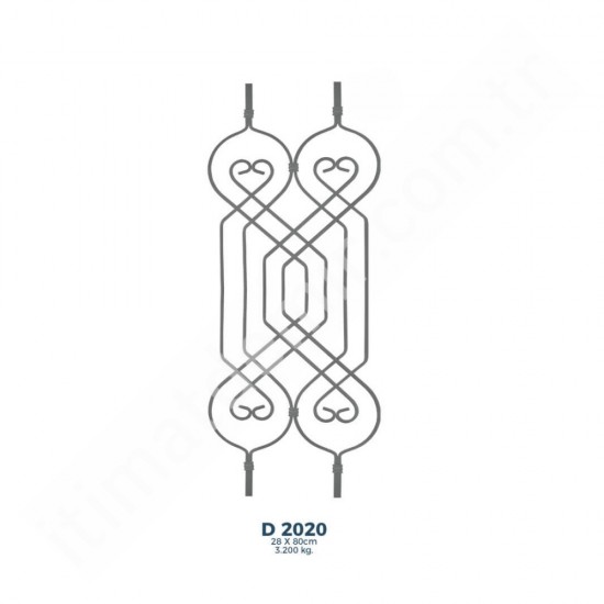 D2020 Ferforje Dekoratif Çubuk Motif 80cm D2020 Ferforje Dekoratif Çubuk Motif 80cm