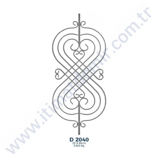 D2040 Ferforje Dekoratif Çubuk Motif 80cm