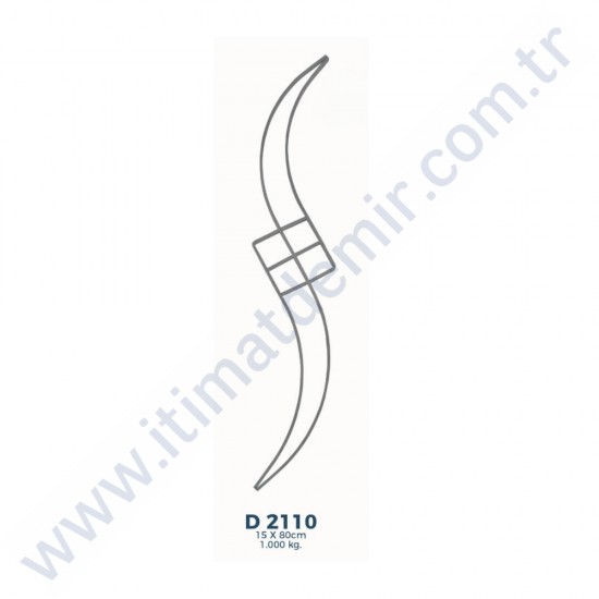 D2110 Ferforje Dekoratif Çubuk Motif 80cm