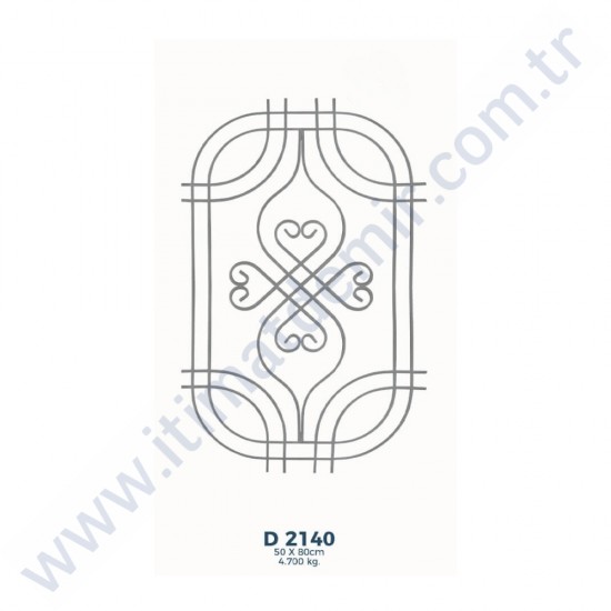 D2140 Ferforje Dekoratif Çubuk Motif 80cm