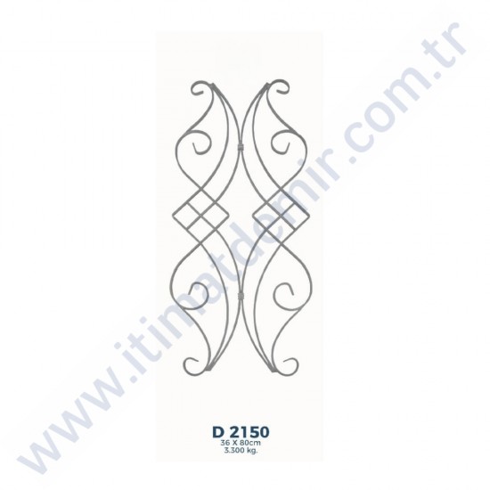D2150 Ferforje Dekoratif Çubuk Motif 80cm