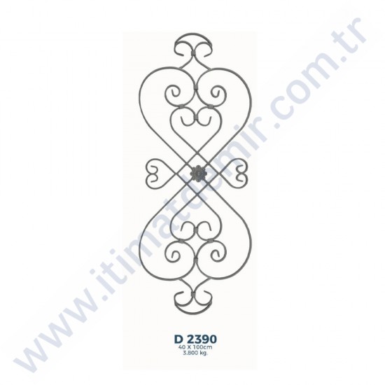 D2390 Ferforje Dekoratif Çubuk Motif 100cm