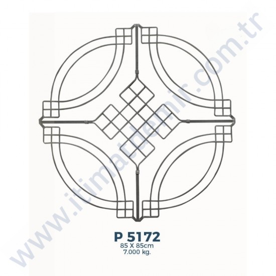 P5172 Ferforje Dekoratif Panel Motif 85x85cm