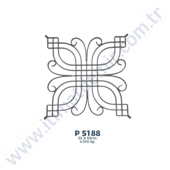 P5188 Ferforje Dekoratif Panel Motif 55x55cm
